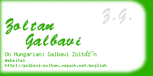 zoltan galbavi business card